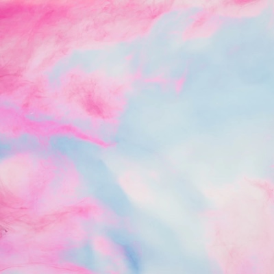 View of pink and blue clouds with a sunset vibe